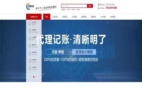 诚诺财务注册营销型网站建设案例展示